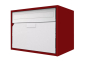 Preview: Briefkasten Huber Aluminium 300/400 rubinrot RAL 3003